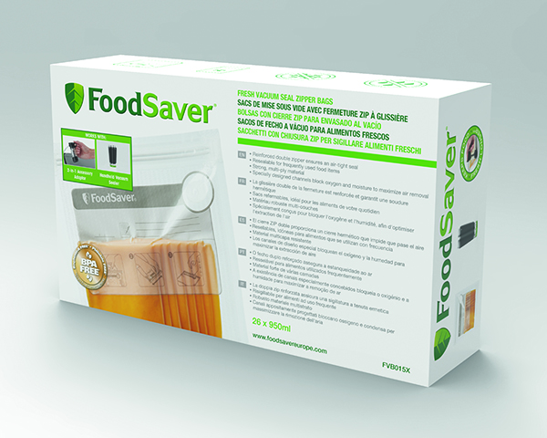 Sacs de mise sous vide FoodSaver® avec fermeture zip à glissière FVB015X -  FoodSaver France