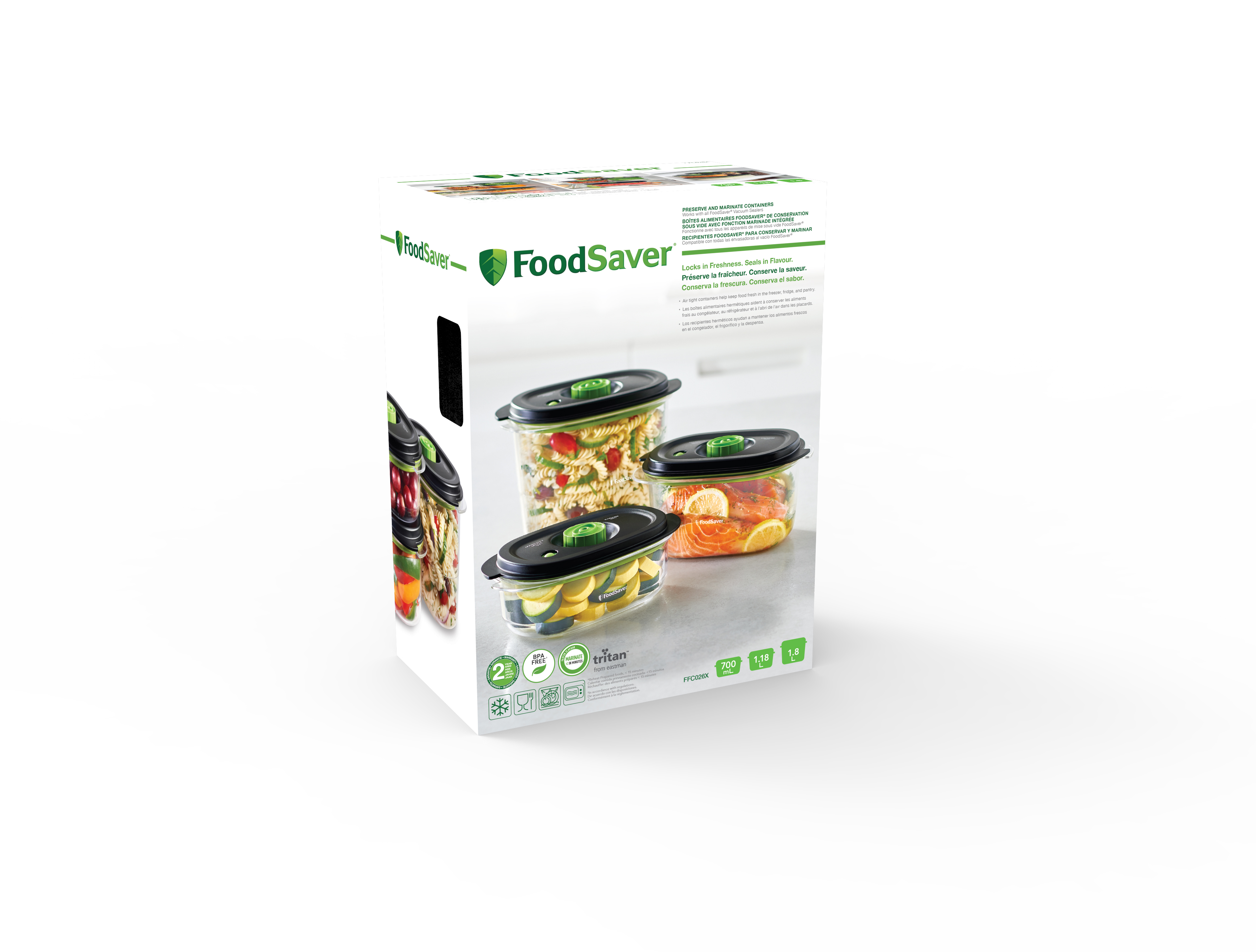 FoodSaver® Preserve & Marinate Vacuum 3 pack containers 700ml